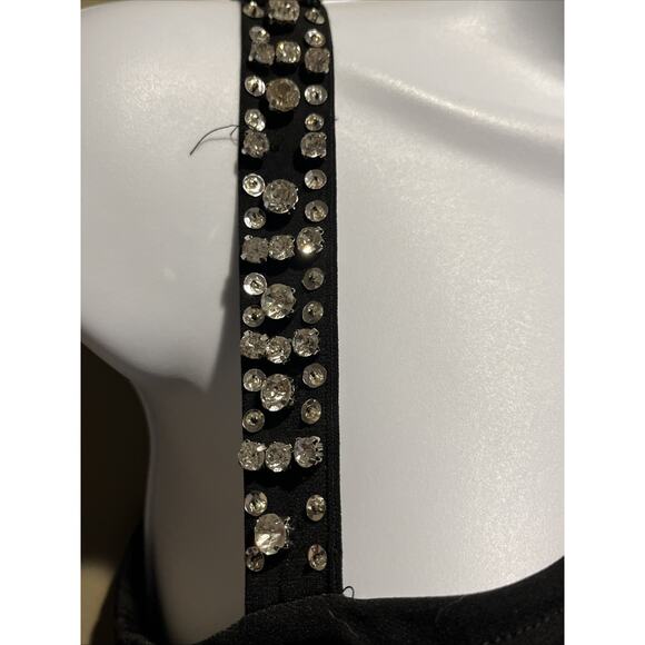 "INC INTERNATIONAL CONCEPTS" BLACK ONE SHOULDER SEQUINED STRAP TOP SIZE: M NWT - Picture 3 of 8